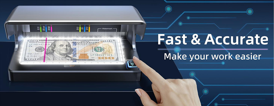 AL-12 Fake Note Detector, UV Money Checker for Clear Cash Verification