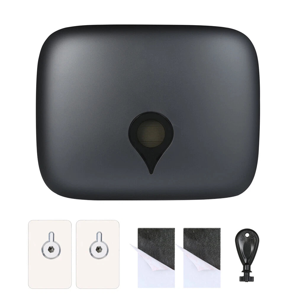 Black Tissue Dispenser, Wall Mounted Tissue Box Holder