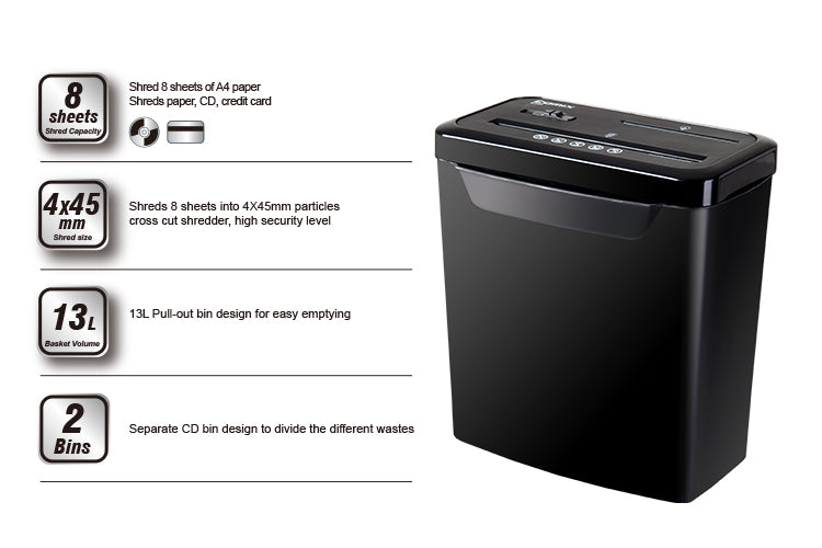 Comix S340 Paper Shredder, Electric Document Shredder for Office
