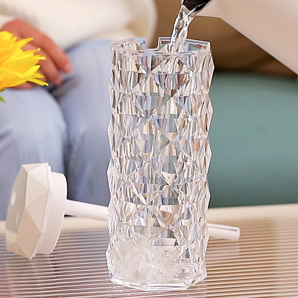 Crystal Humidifier - Cool Mist Ultrasonic Air Humidifier with LED Light
