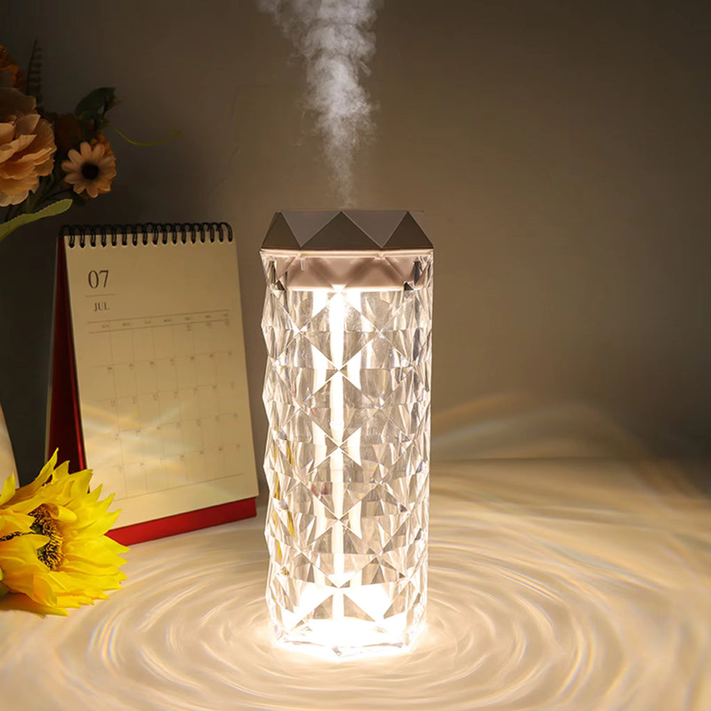 Crystal Humidifier - Cool Mist Ultrasonic Air Humidifier with LED Light
