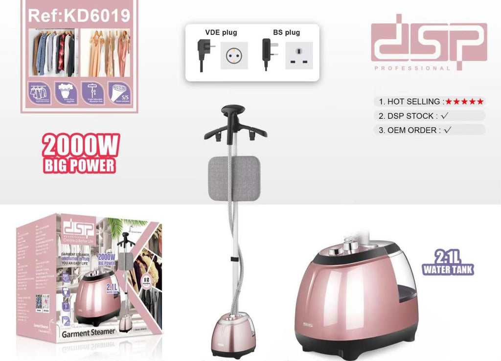 DSP KD6019 2000W Vertical Garment Steamer - Clothes Wrinkle Remover