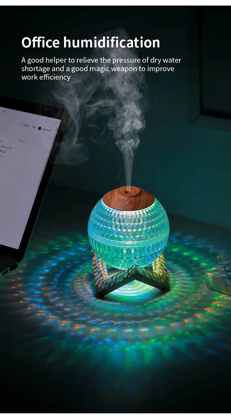 Globe Humidifier - Cool Mist Ultrasonic Air Humidifier with LED Light
