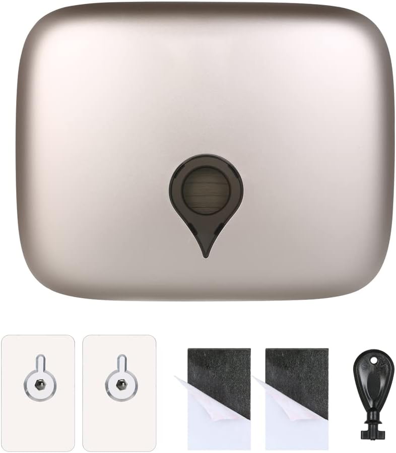 Gold Tissue Dispenser, Wall Mounted Tissue Box Holder