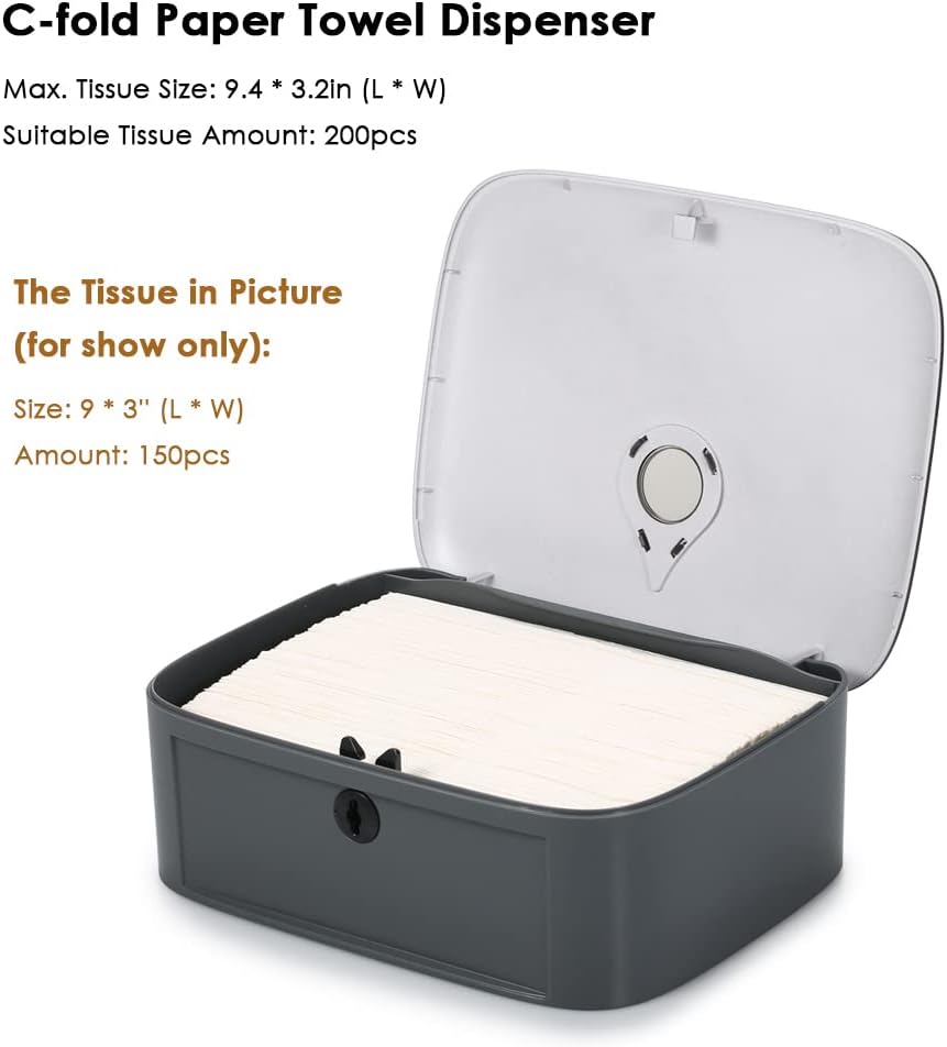 Gold Tissue Dispenser, Wall Mounted Tissue Box Holder