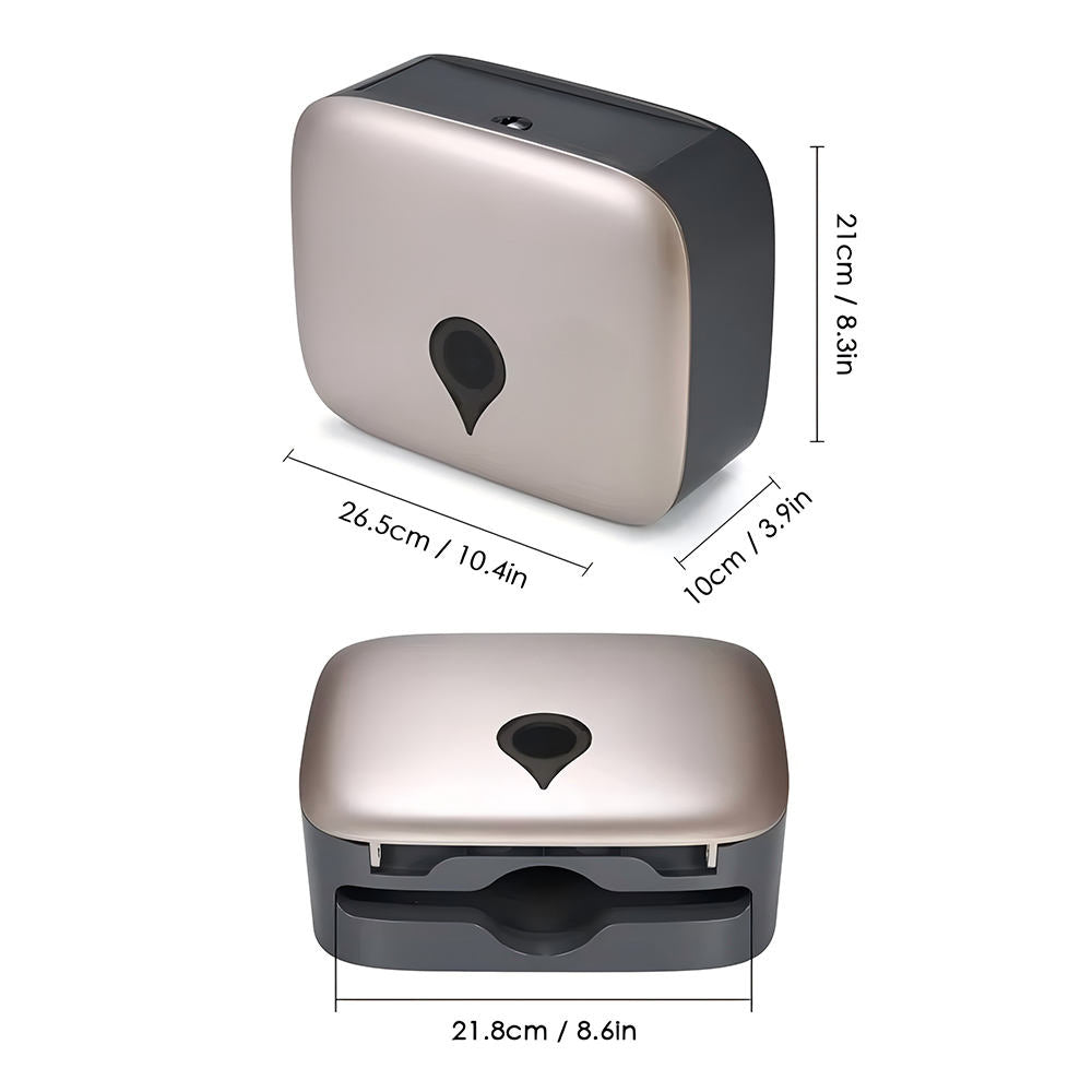 Gold Tissue Dispenser, Wall Mounted Tissue Box Holder
