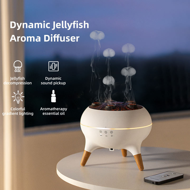 Jellyfish Humidifier, Cool Mist Ultrasonic Air Humidifier with LED Light