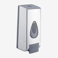 Soap Dispenser 400ml Chrome with Grey Push Pump, Refillable