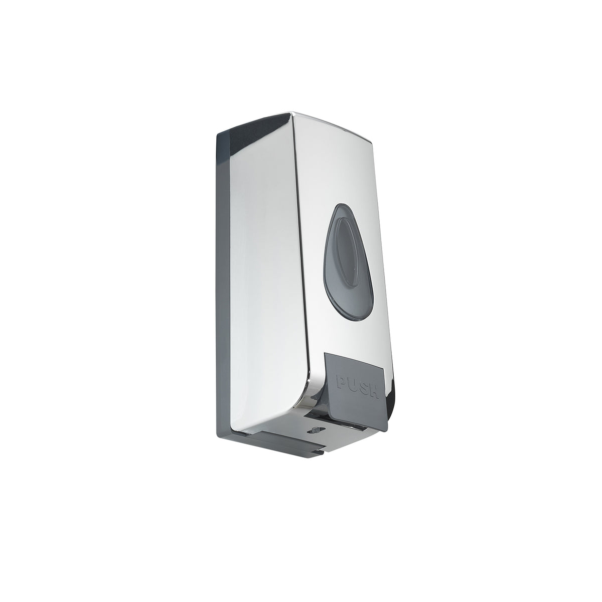 Soap Dispenser 400ml Chrome with Grey Push Pump, Refillable