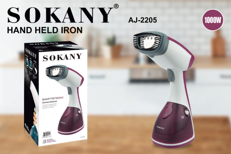 Sokany AJ-2205 Handheld Garment Steamer - Portable Wrinkle Remover