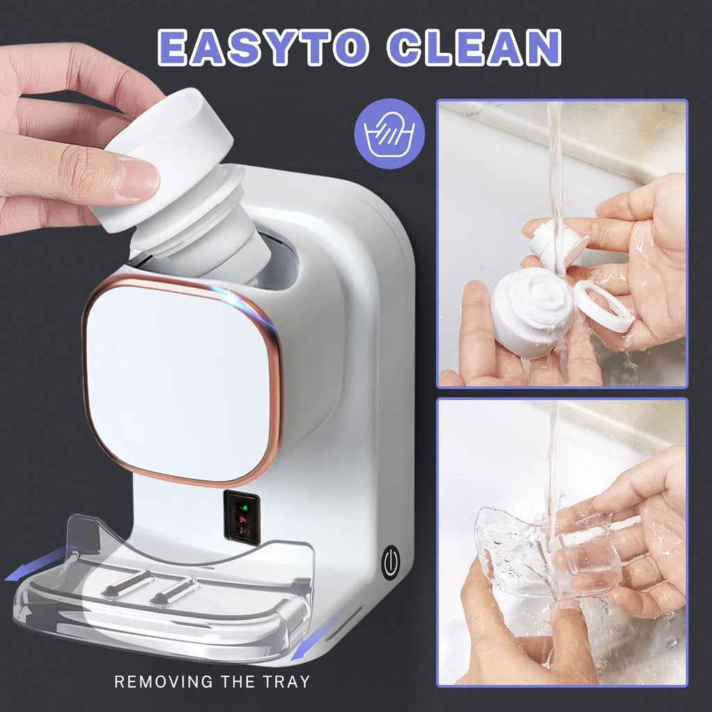 Toothpaste Dispenser, Wall Mounted Squeezer with Toothbrush Holder