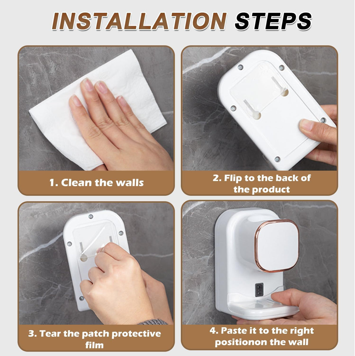 Toothpaste Dispenser, Wall Mounted Squeezer with Toothbrush Holder