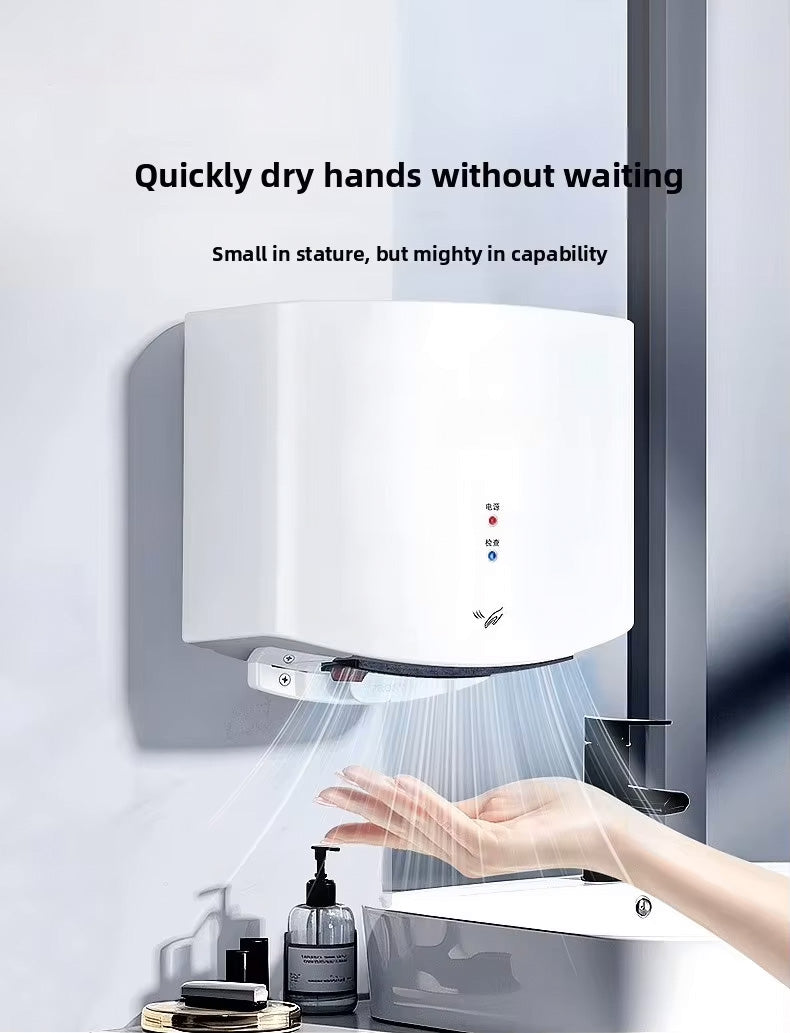 Small Hand Dryer - Compact Automatic Wall Mounted Electric Dryer