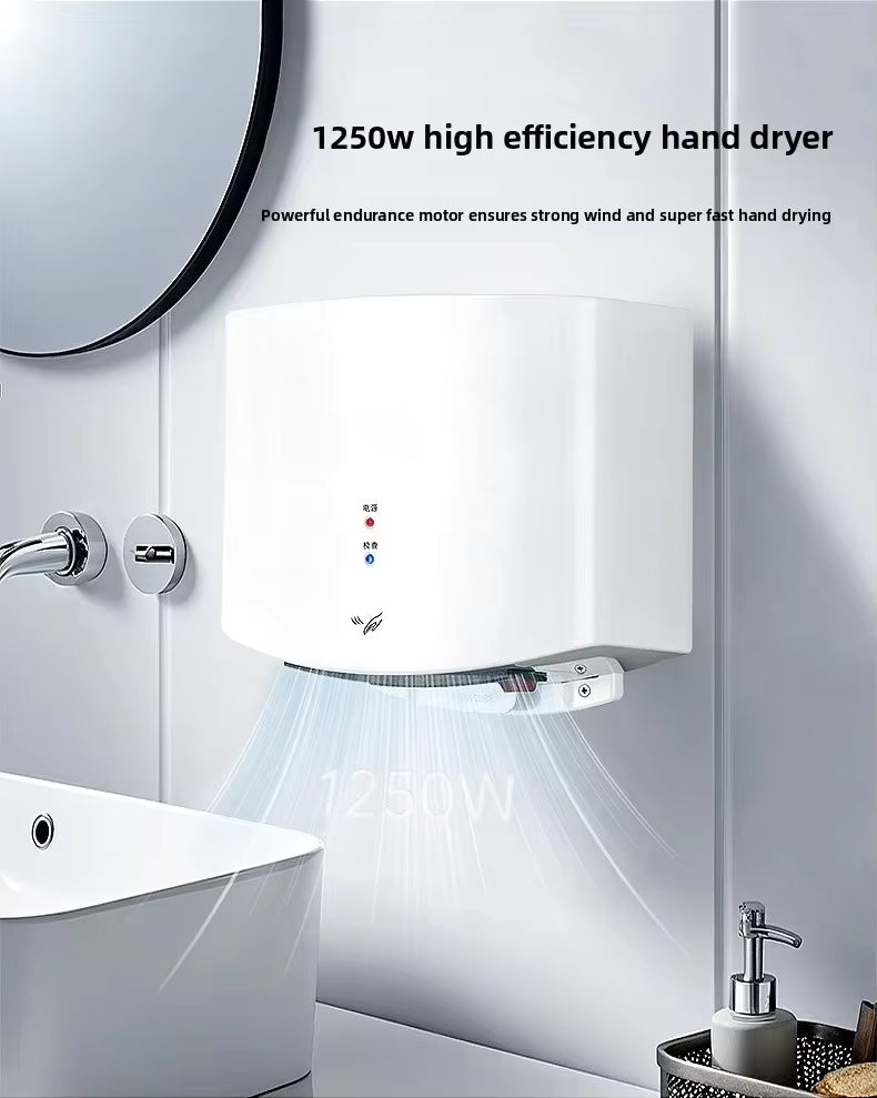 Small Hand Dryer - Compact Automatic Wall Mounted Electric Dryer