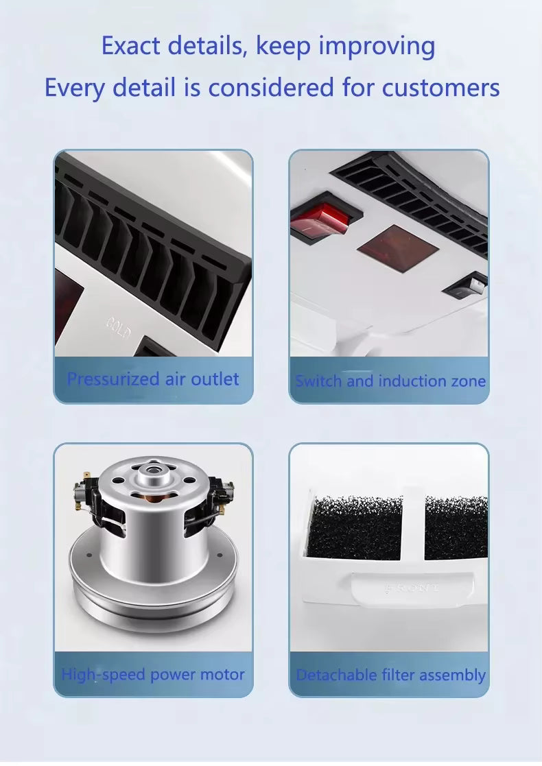 Small Hand Dryer - Compact Automatic Wall Mounted Electric Dryer